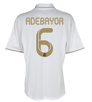 2011-12 Real Madrid Home Shirt (Adebayor 6)