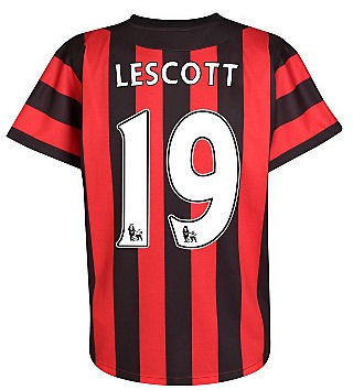 2011-12 Manchester City Umbro Away Shirt (Lescott 19)