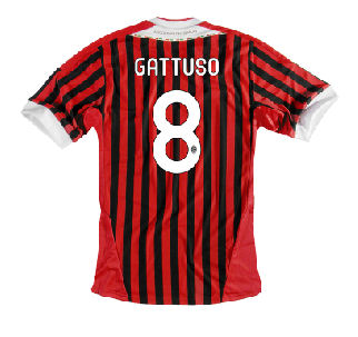 2011-12 AC Milan Home Shirt (Gattuso 8)