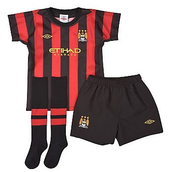 2011-12 Manchester City Away Little Boys Mini Kit