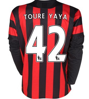 2011-12 Manchester City Umbro L/S Away (Toure Yaya 42)