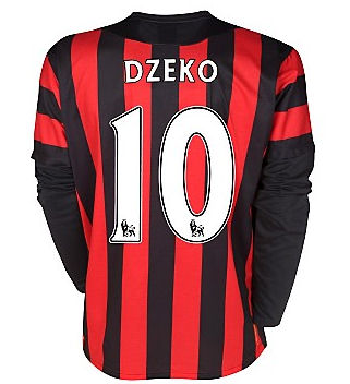 2011-12 Manchester City Umbro L/S Away (Dzeko 10)