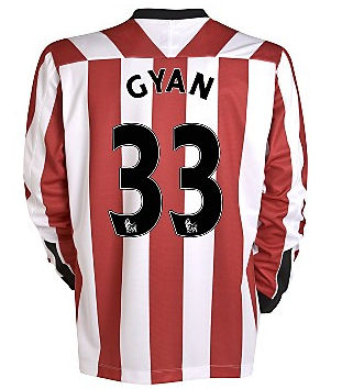 2011-12 Sunderland Umbro L/S Home Shirt (Gyan 33)