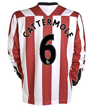 2011-12 Sunderland Umbro L/S Home Shirt (Cattermole 6)