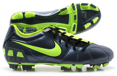 Total 90 Shoot III FG Kids Football Boots Metallic BlueDusk/Neon