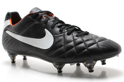 Tiempo Legend IV SG Football Boots Black-White-Orange