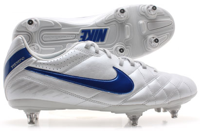 Tiempo Natural IV SG Kids Football Boots White/Blue