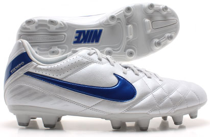 Tiempo Natural IV FG Football Boots White-Blue