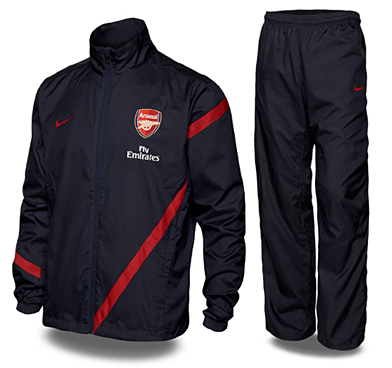 2011-12 Arsenal Nike Woven Sideline Tracksuit (Black)