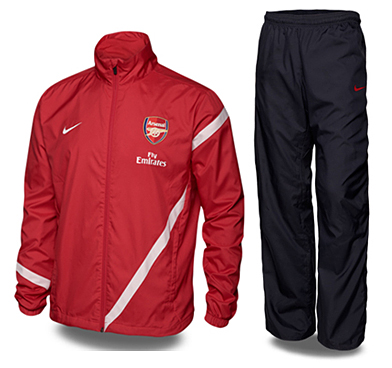 2011-12 Arsenal Nike Woven Sideline Tracksuit (Red)
