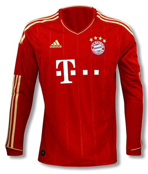 2011-12 Bayern Munich Adidas Long Sleeve Home Shirt
