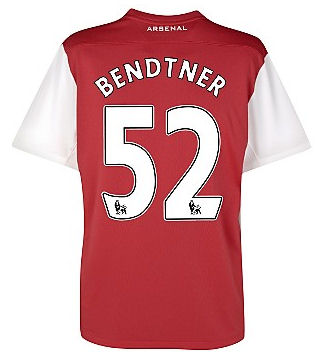 2011-12 Arsenal Nike Home Shirt (Bendtner 52) - Kids