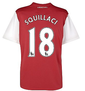 2011-12 Arsenal Nike Home Shirt (Squillaci 18) - Kids