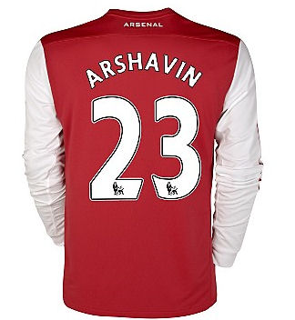 2011-12 Arsenal Nike L/S Home Shirt (Arshavin 23) - Kids
