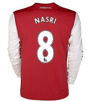 2011-12 Arsenal Nike L/S Home Shirt (Nasri 8) - Kids