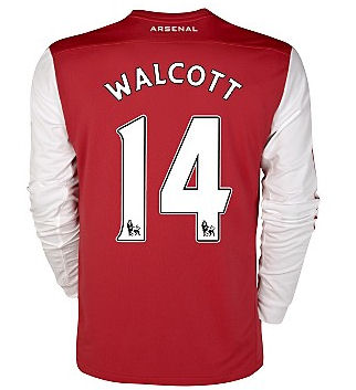 2011-12 Arsenal Nike L/S Home Shirt (Walcott 14) - Kids