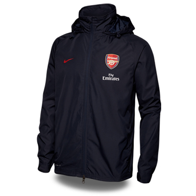 2011-12 Arsenal Nike Rainjacket (Black) - Kids