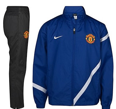 2011-12 Man Utd Sideline Tracksuit (Blue) - Kids