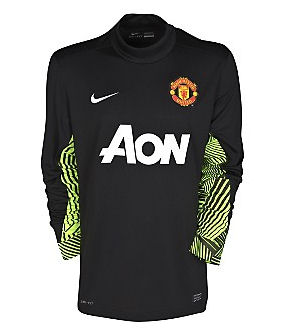 2011-12 Man Utd Home Goalkeeper Shirt (Black) - Kids