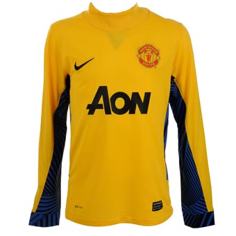 2011-12 Man Utd Home Goalkeeper Shirt (Yellow) - Kids