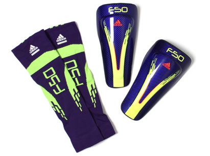 F50 Carbon Lite Shin Guards Anodized Purple-Electricity