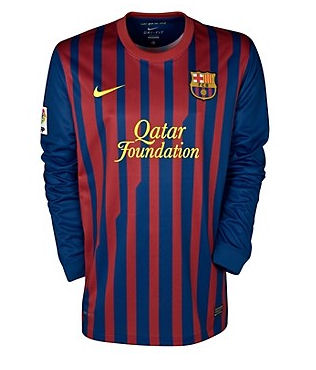 2011-12 Barcelona Home Long Sleeve Nike Football Shirt