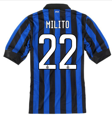2011-12 Inter Milan Nike Home Shirt (Milito 22)