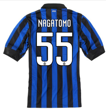 2011-12 Inter Milan Nike Home Shirt (Nagatomo 55)
