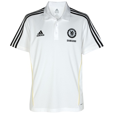 2011-12 Chelsea Adidas Training Polo Shirt (White)