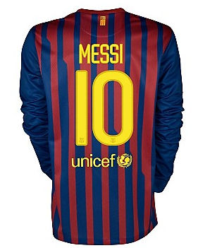 2011-12 Barcelona Nike L/S Home Shirt (Messi 10)