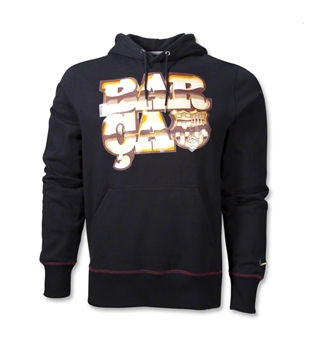 2011-12 Barcelona Nike Core Hooded Top (Black)