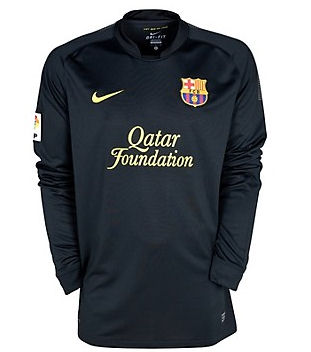 2011-12 Barcelona Away Long Sleeve Nike Football Shirt