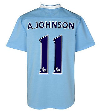 2011-12 Manchester City Umbro Home Shirt (A. Johnson 11)