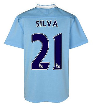 2011-12 Manchester City Umbro Home Shirt (Silva 21)