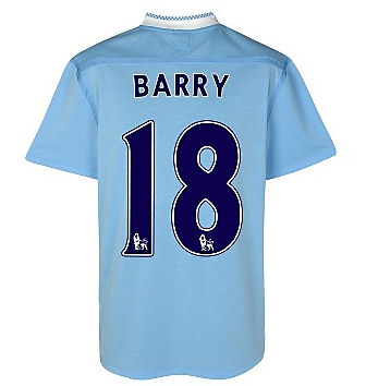 2011-12 Manchester City Umbro Home Shirt (Barry 18)