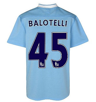 2011-12 Manchester City Umbro Home Shirt (Balotelli 45)