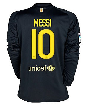 2011-12 Barcelona Nike L/s Away Shirt (messi 10)