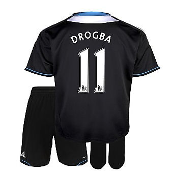 2011-12 Chelsea Away Little Boys Kit (Drogba 11)
