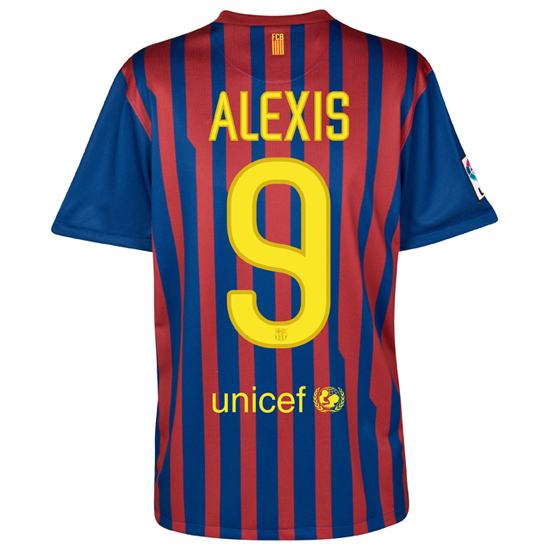 2011-12 Barcelona Nike Home Shirt (alexis 9)