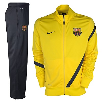2011-12 Barcelona Nike Sideline Tracksuit (Yellow)