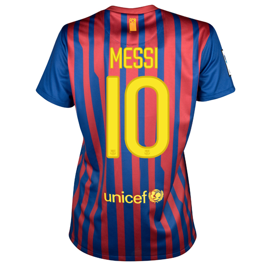 2011-12 Barcelona Nike Womens Home Shirt (Messi 10)