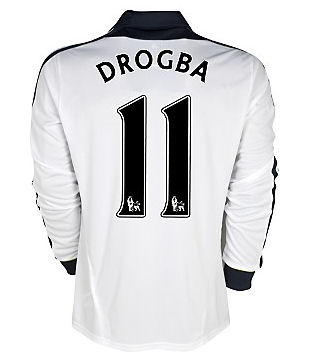 2011-12 Chelsea Long Sleeve Third Shirt (Drogba 11)