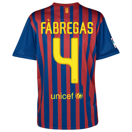 2011-12 Barcelona Nike Home Shirt (Fabregas 4)