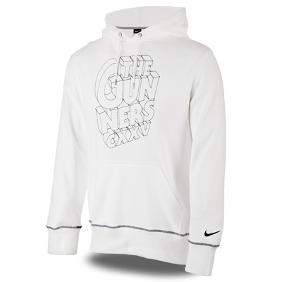 2011-12 Arsenal Nike Core Hooded Top (White)
