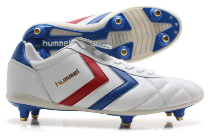 Old School Kangaroo Star SG Football Boots White-Blue-Red