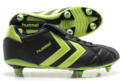 Old School Kangaroo Star SG Football Boots Black-Neon