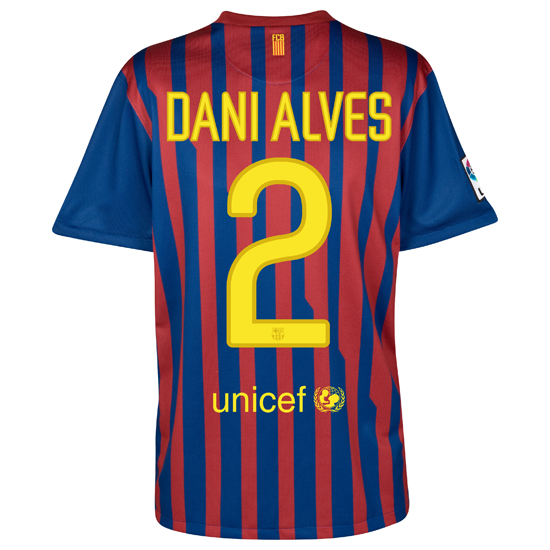 2011-12 Barcelona Nike Home Shirt (dani Alves 2)