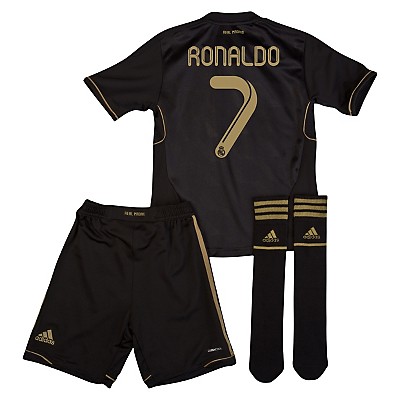 2011-12 Real Madrid Away Little Boys Mini Kit (Ronaldo 7)