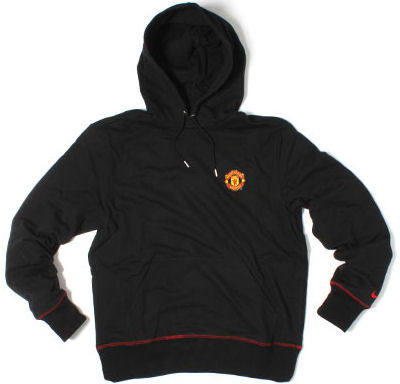 2011-12 Man Utd Nike Core Hooded Top (Black) - Kids