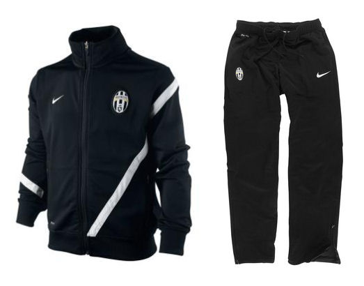 2011-12 Juventus Nike Sideline Tracksuit (Black) - Kids